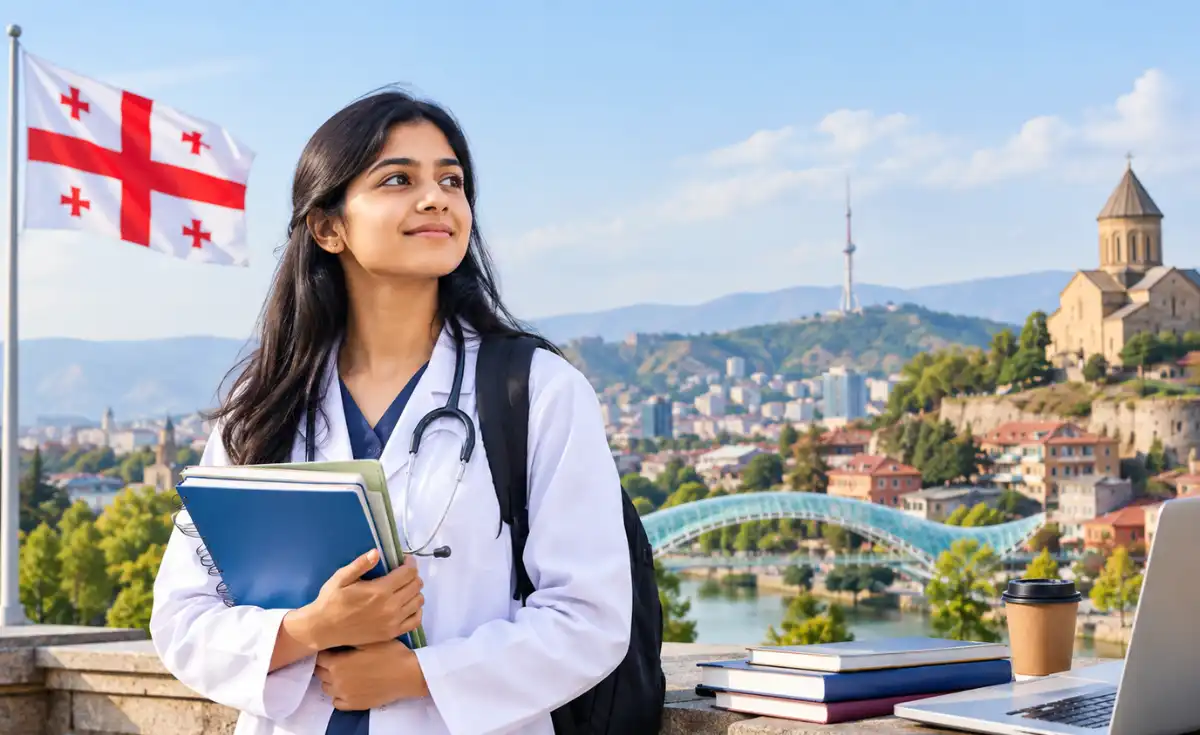 can indian student study without neet exm in georgia